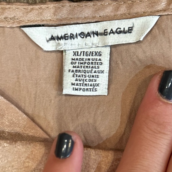 American Eagle Silky Cowl Neck Babydoll Top - Picture 4 of 11